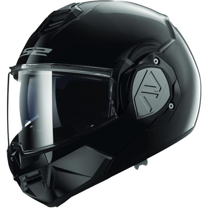 LS2 FF906 Advant Solid Gloss Zwart Systeemhelm, Motoren, Kleding | Motorhelmen, XXL, Nieuw met kaartje, Overige merken, Systeemhelm