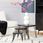 Salontafel Jala Black marble | 50 cm | Set van 3, Ophalen of Verzenden, Nieuw