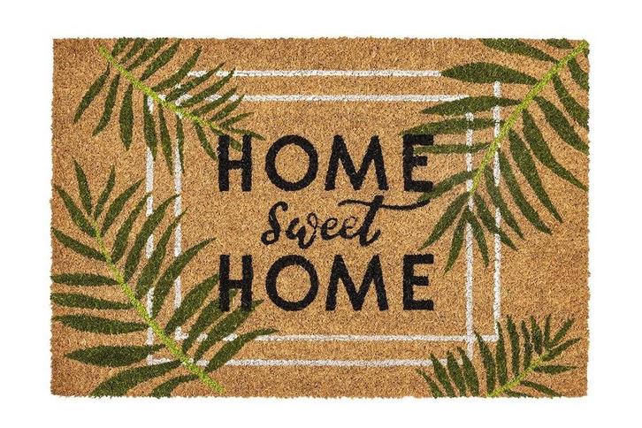 Kokos Deurmat groene bladeren 40x60cm, Tuin en Terras, Deurmatten, Verzenden