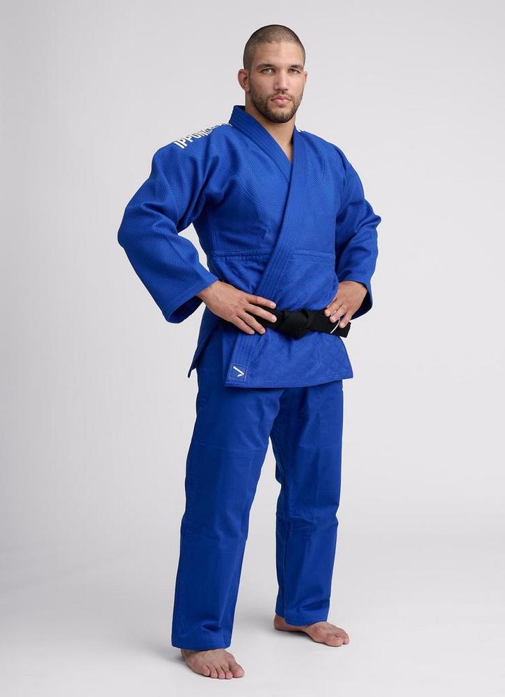Ippon Gear Fighter 2 Blauwe jas slimfit (Maat: 200), Sport en Fitness, Vechtsporten en Zelfverdediging, Vechtsportpak, Nieuw, Judo