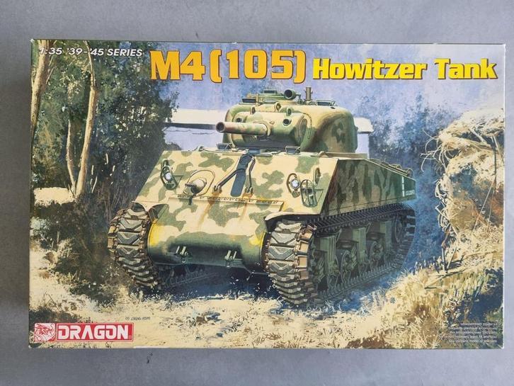 Dragon 6548 M4(105) Howitzer Tank 1:35, Hobby en Vrije tijd, Modelbouw | Auto's en Voertuigen, Verzenden