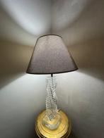 Tafellamp - Glas, Metaal, Stof