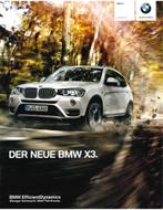 2014 BMW X3 BROCHURE DUITS, Nieuw, BMW, Author