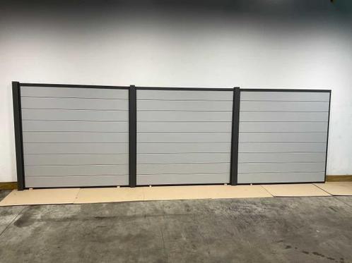 Veiling - Aluminium schutting - Lichtgrijs - 2856x181 cm, Tuin en Terras, Schuttingen