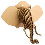 3D Model Karton Puzzel - Olifant Hoofd Muurschild - DIY Hobb, Ophalen of Verzenden, Nieuw