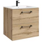 Badplaats Badkamermeubel Muro 60 cm - Eiken - Badmeubel, Verzenden, Nieuw, Wastafelkast