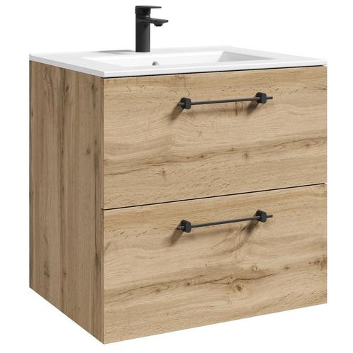 Badplaats Badkamermeubel Muro 60 cm - Eiken - Badmeubel, Huis en Inrichting, Badkamer | Badkamermeubels, Nieuw, Wastafelkast, Verzenden