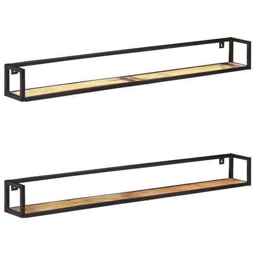 vidaXL Wandschappen 2 st 160 cm massief gerecycled hout, Huis en Inrichting, Woonaccessoires | Wandplanken en Boekenplanken, Nieuw