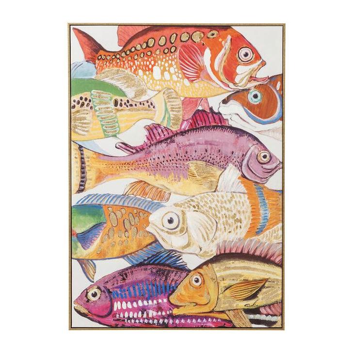 *WOONWINKEL* Kare Design Touched Fish Wanddecoratie Kleurrij, Huis en Inrichting, Woonaccessoires | Schilderijen, Tekeningen en Foto's