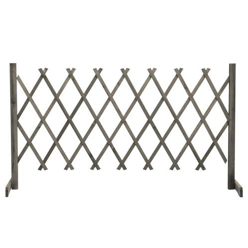 vidaXL Tuinlatwerk 150x80 cm massief vurenhout grijs, Tuin en Terras, Schuttingen, Nieuw, Hout, Minder dan 1 meter, Verzenden