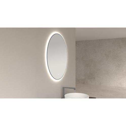 Ronde Spiegel BWS Sifo met LED, Dimbaar 100 cm Mat Zwart, Doe-het-zelf en Verbouw, Sanitair, Ophalen of Verzenden