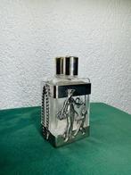 Parfumfles - Messing, Glas, Verzilverd - Duplo vreemds, Antiek en Kunst