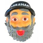 Plastic abraham masker met hoedje - 50 Abraham versiering, Hobby en Vrije tijd, Nieuw, Ophalen of Verzenden