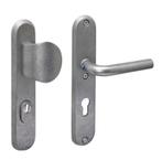 SKG3 veiligheidsbeslag ovaal Luzern RVS getrommeld PC 72m..., Ophalen of Verzenden, Nieuw, Rvs, Klink of Kruk