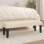 vidaXL Bankje 100x30x30 cm stof crèmekleurig, Huis en Inrichting, Banken | Bankstellen, Verzenden, Nieuw, Stof, Minder dan 150 cm