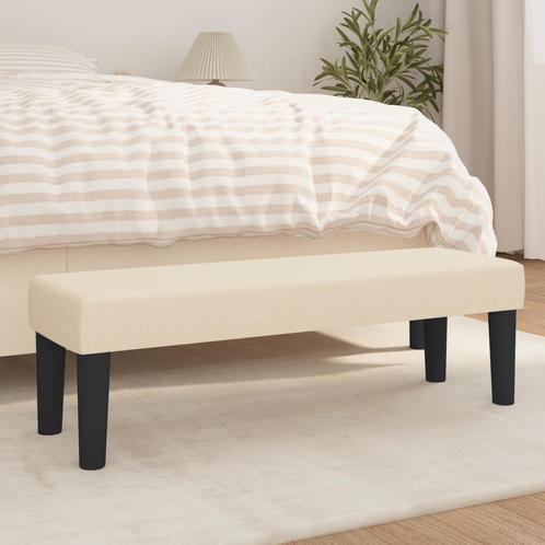 vidaXL Bankje 100x30x30 cm stof crèmekleurig, Huis en Inrichting, Banken | Bankstellen, Nieuw, Minder dan 150 cm, Stof, Verzenden