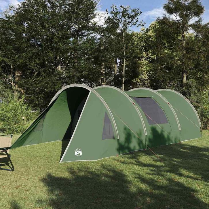vidaXL Tunneltent met dak met opslag Groen en Wit 778 x 356, Caravans en Kamperen, Tenten, Nieuw, Verzenden