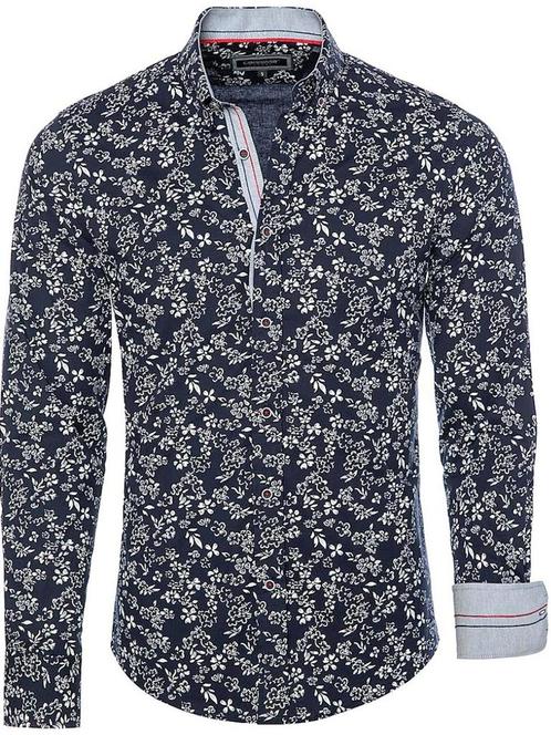 Carisma Overhemd Lange Mouw Met Bloemenprint Blauw 8553, Kleding | Heren, Overhemden, Blauw, Nieuw, Verzenden