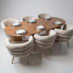 Tafel Plat Ovaal Eikenhout  Half Rond  180x90, Huis en Inrichting, Tafels | Eettafels, Nieuw