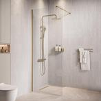 Douchewand Florida 80 x 200 cm Goud – Inloopdouche 8 mm, Doe-het-zelf en Verbouw, Sanitair, Verzenden, Nieuw, Douche