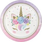 Unicorn Borden 23cm 8st, Verzenden, Nieuw