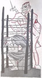 Spotprent over de mislukking van de ontwapening door de v..., Antiek en Kunst, Verzenden