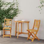 vidaXL 3-delige Bistroset inklapbaar massief acaciahout, Tuin en Terras, Tuintafels, Verzenden, Nieuw