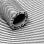 Rubber loper / rubbermat op rol ribbel 3mm grijs - Breedte, Verzenden, Nieuw