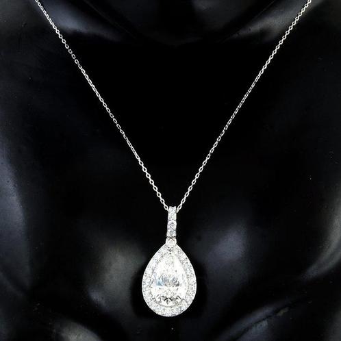 Zonder Minimumprijs - Ketting met hanger - 14 karaat Witgoud, Sieraden, Tassen en Uiterlijk, Antieke sieraden