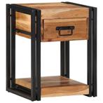 vidaXL Nachtkastje 2 pcs Bruin 40 x 35 x 50 cm Massief, Huis en Inrichting, Minder dan 45 cm, Verzenden, Nieuw, Minder dan 55 cm