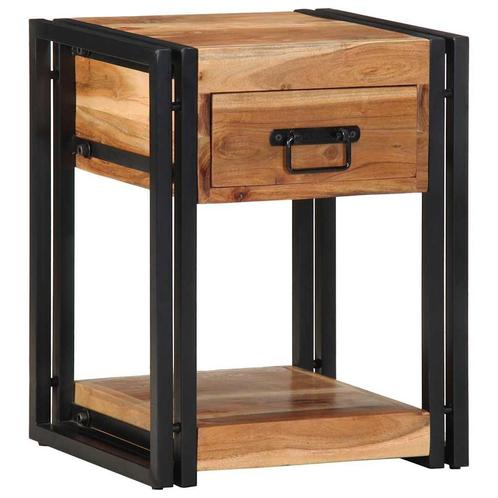 vidaXL Nachtkastje 2 pcs Bruin 40 x 35 x 50 cm Massief, Huis en Inrichting, Slaapkamer | Nachtkastjes, Nieuw, Minder dan 45 cm