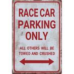 Wandbord - Race Car Parking Only, Nieuw, Ophalen of Verzenden