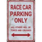 Wandbord - Race Car Parking Only