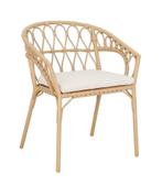 Stapelbare Diningstoel Lenco Bamboo Look Wicker The Outsider, Tuin en Terras, Tuinstoelen, Verzenden, Nieuw