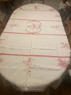 Tafelkleed - 199 cm - 140 cm - oude geborduurde tafelkleed, Antiek en Kunst, Antiek | Kleden en Textiel