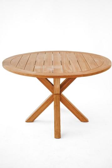 Matrix Teakhouten Tuintafel met  Houten Spinpoot | 120 rond beschikbaar voor biedingen