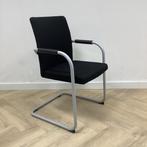 Tweedehands Dauphin vergaderstoel, zwart - chroom, Huis en Inrichting, Stoelen, Gebruikt, Zwart, Ophalen of Verzenden, Eén