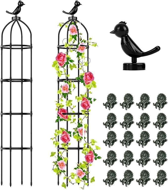 Klimplanten Obelisk Set van 2- Verstelbare hoogte tot 145, Tuin en Terras, Bloembakken en Plantenbakken, Nieuw, Verzenden