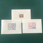 Duitse Rijk 1936 - Drie opeenvolgende blokken : Galoprennen, Gestempeld