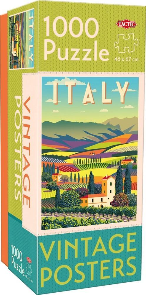 Vintage - Italy Poster Puzzel (1000 stukjes) | Tactic -, Hobby en Vrije tijd, Denksport en Puzzels, Nieuw, Verzenden