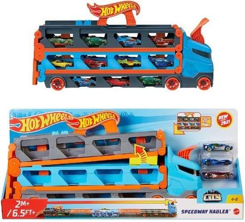 Hot Wheels Speedway Oplegger Speelset - Speelgoedvoertuig, Kinderen en Baby's, Speelgoed | Overig, Zo goed als nieuw, Ophalen of Verzenden