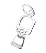 Zilveren Blik lipje ketting hanger, Verzenden, Nieuw
