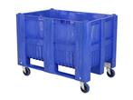CB1 kunststof palletbox - 1200 x 800 mm - 4 wielen - blauw, Ophalen of Verzenden, Nieuw