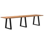 vidaXL Eettafel rechthoekig 320x80x74 cm massief eikenhout, Huis en Inrichting, Tafels | Eettafels, Verzenden, Nieuw