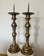 Kaarsenhouder (2) - Brons - H.74cm - Gewicht 11,4kg, Antiek en Kunst