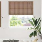 vidaXL Raamblind met gordijnen Bruin 150 x 160 cm Bamboe, Verzenden, Nieuw, Bruin
