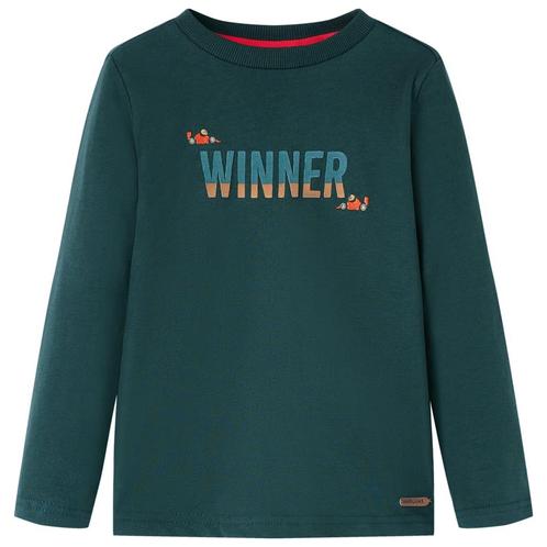 vidaXL Kindershirt met lange mouwen 92 donkergroen, Kinderen en Baby's, Kinderkleding | Overige, Nieuw, Verzenden