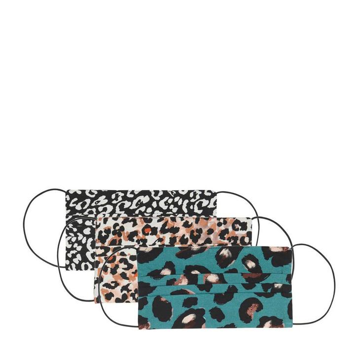 JACQUELINE DE YONG mondkapje met panterprint - set van 3 mul, Sieraden, Tassen en Uiterlijk, Uiterlijk | Lichaamsverzorging, Nieuw