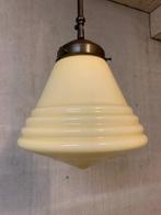 Lamp - glas en koper - uitschuifbare pendellamp