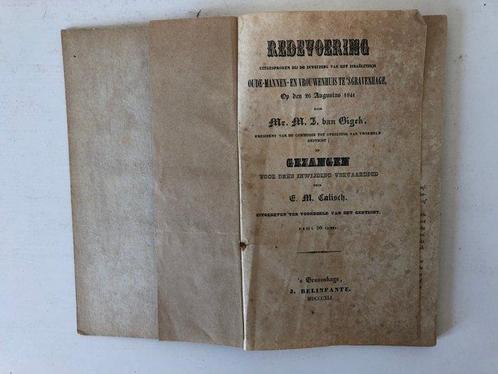 Moses Jacobus van Gigch en Anoniem - Twee uitgaven met, Antiek en Kunst, Antiek | Boeken en Bijbels